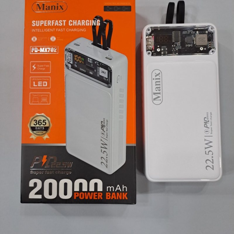 پاوربانک مانیکس مدل Manix Mx702 20000 mah