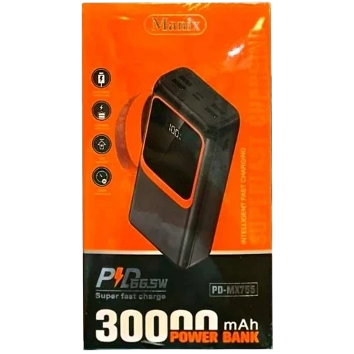 پاوربانک مانیکس مدل Manix MX755 30000 mah پاوربانک مانیکس مدل Manix MX755 30000 mah