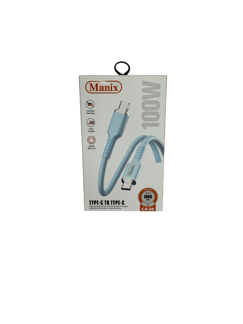 کابل تایپ سی به تایپ سی مانیکس مدل Manix CA-25