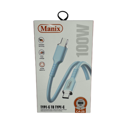 کابل تایپ سی به تایپ سی مانیکس مدل Manix CA-25