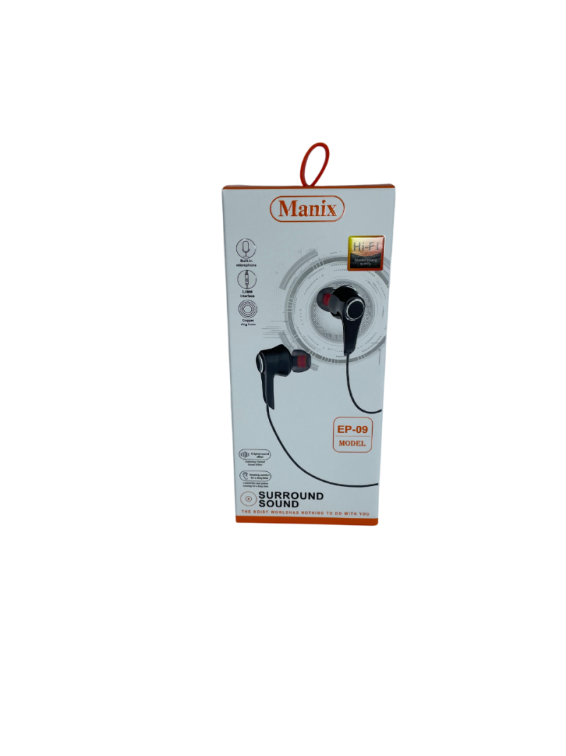 هندزفری مانیکس مدل Manix EP-09 هندزفری مانیکس مدل Manix EP-09
