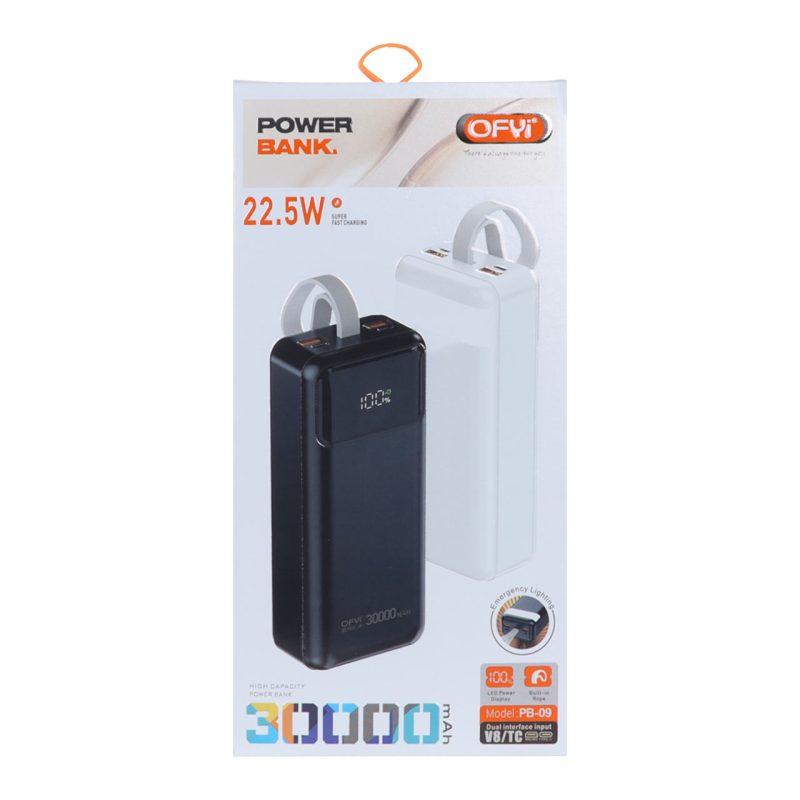 پاوربانک اوفی مدل Ofyi Power Bank PB-09 30000 پاوربانک اوفی مدل Ofyi Power Bank PB-09 30000