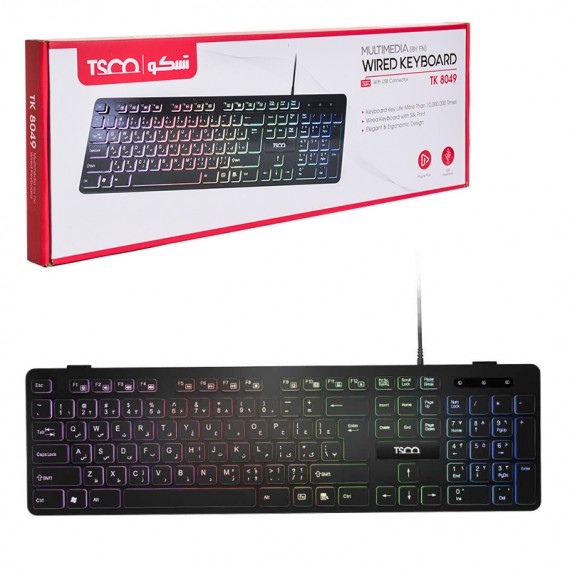 کیبورد سیمی تسکو مدل TSCO TK 8049