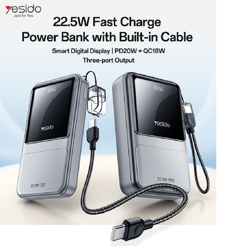 پاوربانک 20000 میلی آمپر یسیدو مدل Yesido YP96